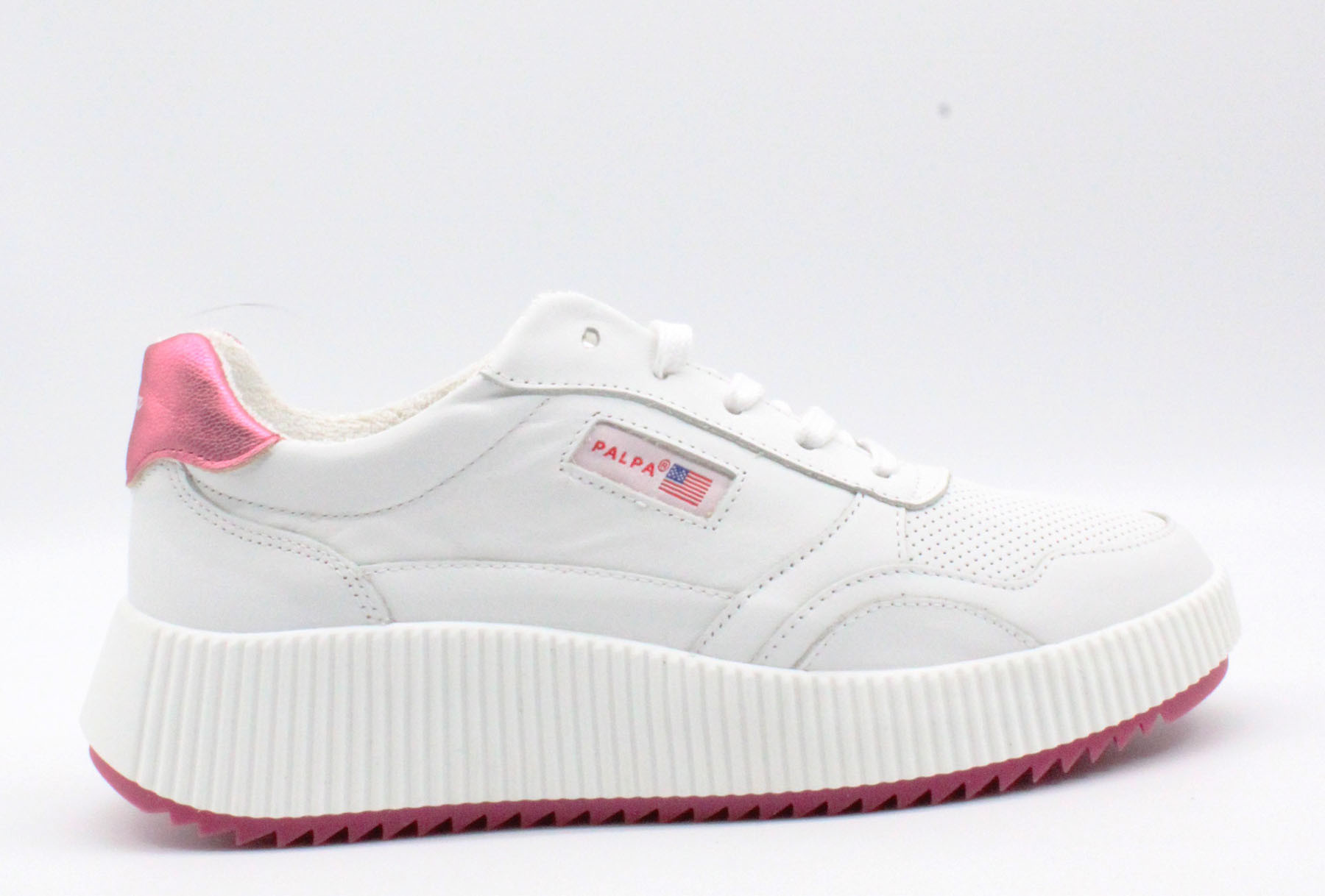 White and pink shoes top