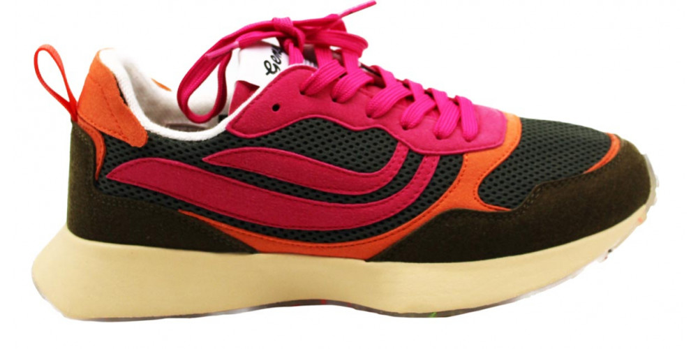 Genesis Sneaker G-Marathon Olive/Pink/Orange